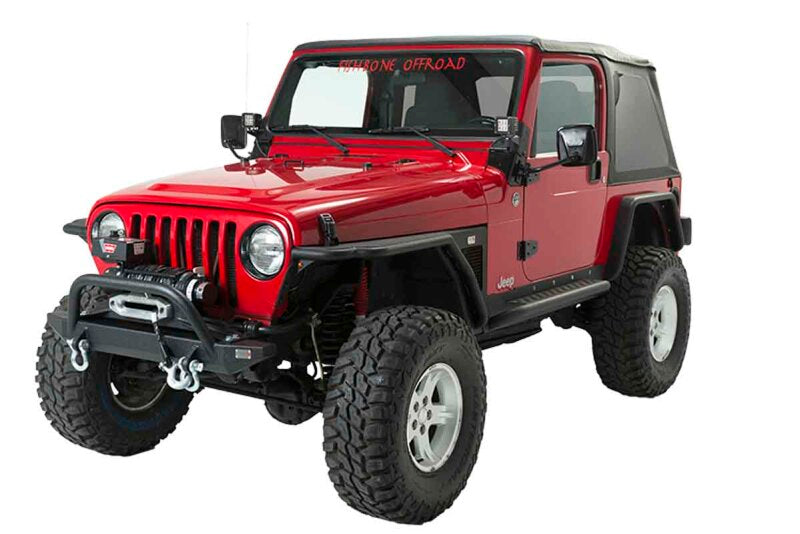 Fishbone Offroad 97-06 Jeep Wrangler TJ Rubicon Front Bumper W/Winch Guard - Blk Textured Powdercoat Fishbone Offroad Bumpers - Steel  AXOPROS