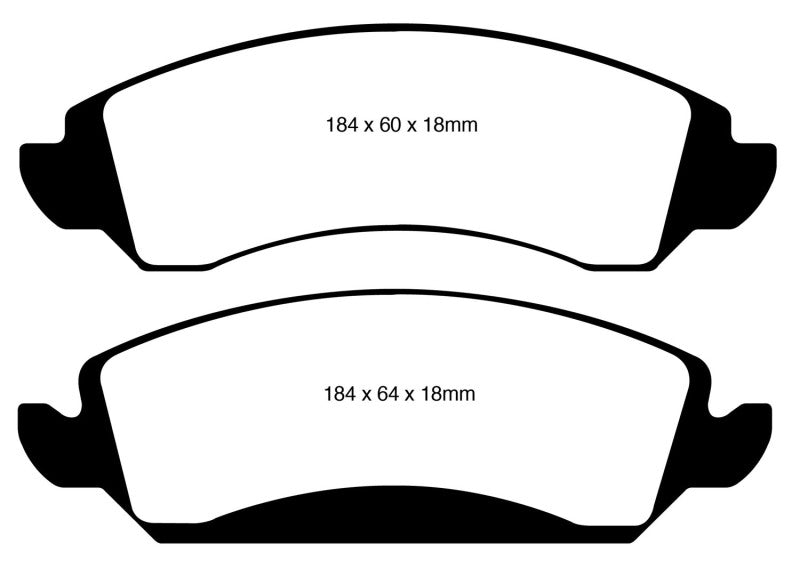 EBC 09-14 Cadillac Escalade 6.0 Hybrid Ultimax2 Front Brake Pads EBC Brake Pads - OE  AXOPROS