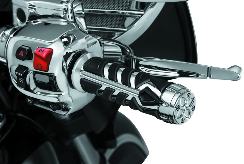Kuryakyn Spear Grips For 14-17 Indian Chrome Kuryakyn Grips  AXOPROS