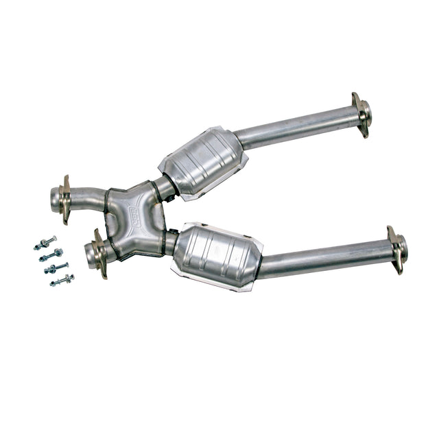 BBK MUSTANG 2.5 SHORT MID X PIPE W/CONVERTERS BBK Performance Parts Exhaust Pipe  AXOPROS