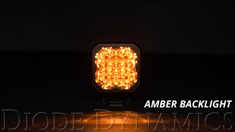 Diode Dynamics Stage Series C1 LED Pod Sport - Yellow Wide Standard ABL (Pair) Diode Dynamics Light Accessories and Wiring  AXOPROS