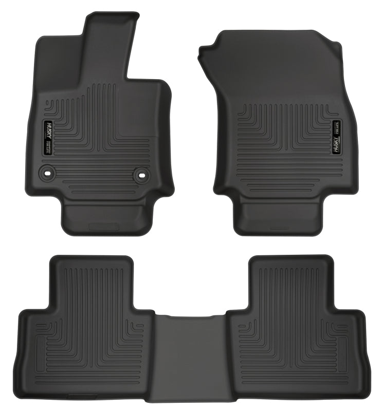 Husky Liners 2019 Toyota RAV4 Weatherbeater Black Front & 2nd Seat Floor Liners Husky Liners Floor Mats - Rubber  AXOPROS
