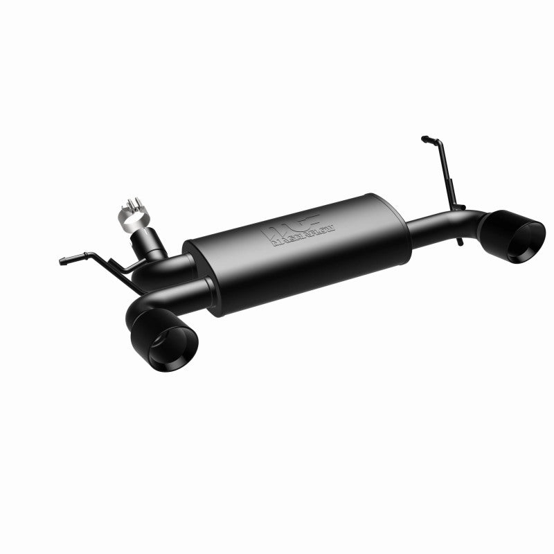 MagnaFlow 07-17 Jeep Wrangler JK 3.8/3.6L Dual Split Rear Exit Black Axle-Back Exhaust - AXOPROS Magnaflow Axle Back  