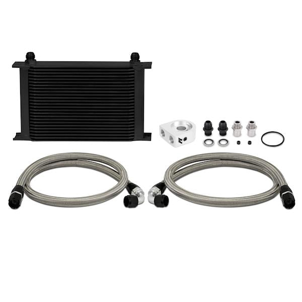 Mishimoto Universal 25 Row Oil Cooler Kit (Black Cooler) Mishimoto Oil Coolers  AXOPROS
