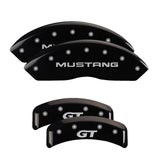 MGP 4 Caliper Covers Engraved Front Mustang Engraved Rear SN95/GT Black finish silver ch MGP Caliper Covers  AXOPROS