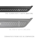 Go Rhino Dominator Extreme DSS Sliders - Tex Blk - 87in Go Rhino Side Steps  AXOPROS