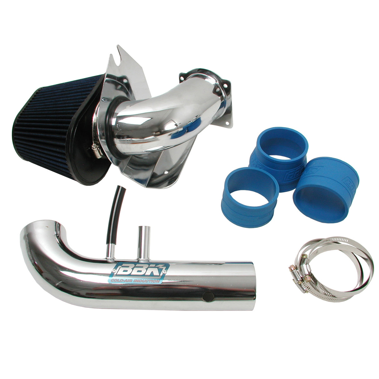 BBK MUSTANG GT COLD AIR INTAKE-FENDERWELL STYLE (CHROME) BBK Performance Parts Engine Cold Air Intake  AXOPROS