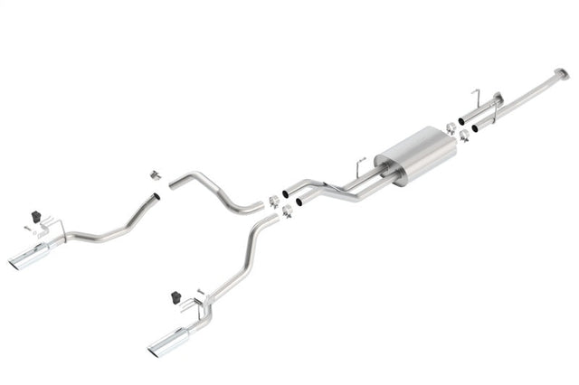 Borla 14-15 Toyota Tundra 4.6L/5.7L Crew Max SB DC SB Touring Cat Back Exhaust Dual Split Rear Exit Borla Catback  AXOPROS