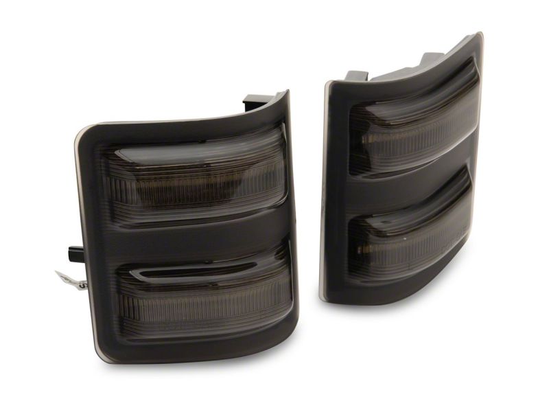 Raxiom Raxiom 11-16 Ford F-250/F-350 Super Duty Axial LED SEQL Switchback Side Mirror Marker Lamps- Smoked Sidemarkers & Indicators aftermarket performance part