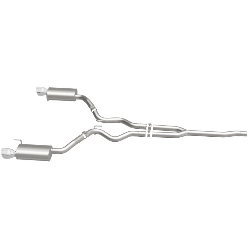 MagnaFlow Cat Back, SS, 2.5in, Street, Dual Split Polished 4.5in Tips 2015 Ford Mustang Ecoboost Magnaflow Catback  AXOPROS