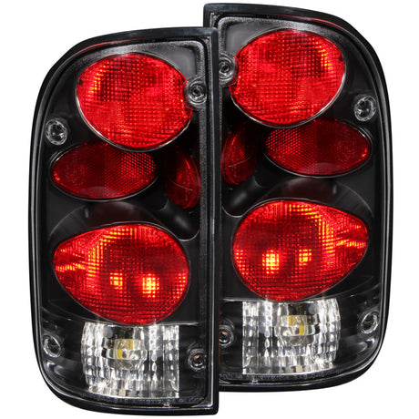 ANZO ANZO 1995-2000 Toyota Tacoma Taillights Black Tail Lights aftermarket performance part