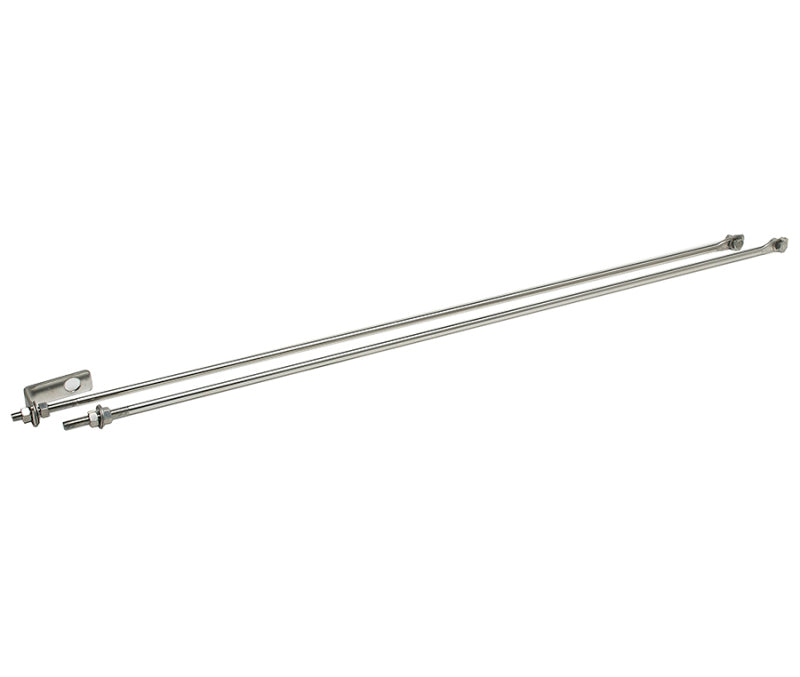 Kentrol 72-86 Jeep CJ Strut Rod Kit - Polished Silver Kentrol Strut Bars  AXOPROS