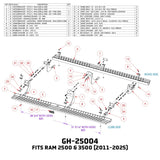 GEN-Y Hitch Gen-Y 11-24 RAM 2500/3500 Crew Cab Running Boards Running Boards aftermarket performance part