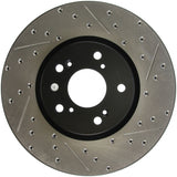 StopTech 04-08 Acura TL (Brembo Caliber) SportStop Slotted &amp; Drilled Left Front Rotor Stoptech Brake Rotors - Slot & Drilled  AXOPROS