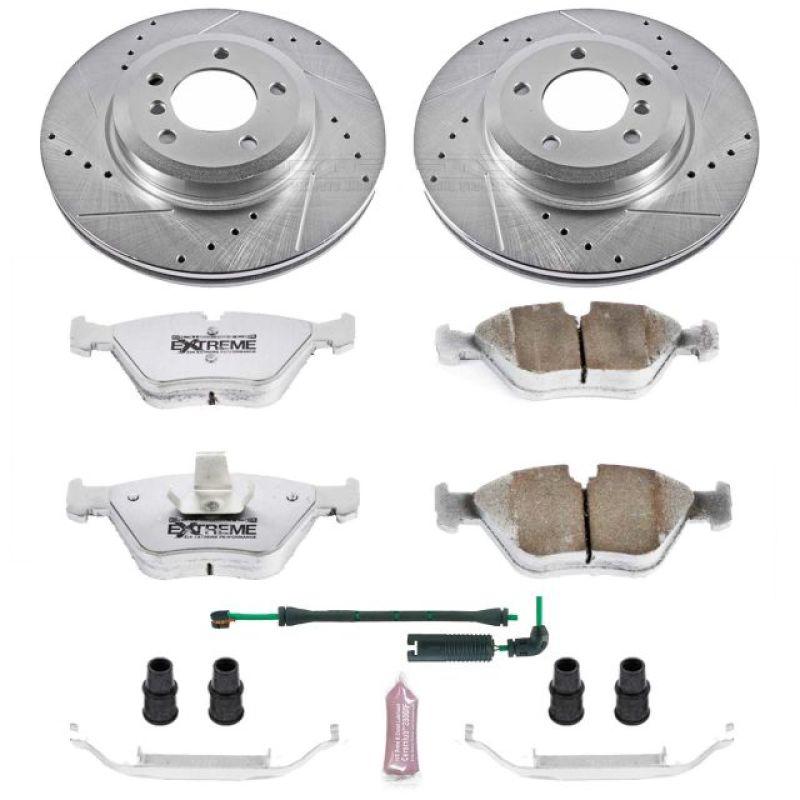 Power Stop 01-06 BMW 330Ci Front Z26 Street Warrior Brake Kit PowerStop Brake Kits - Performance D&S  AXOPROS