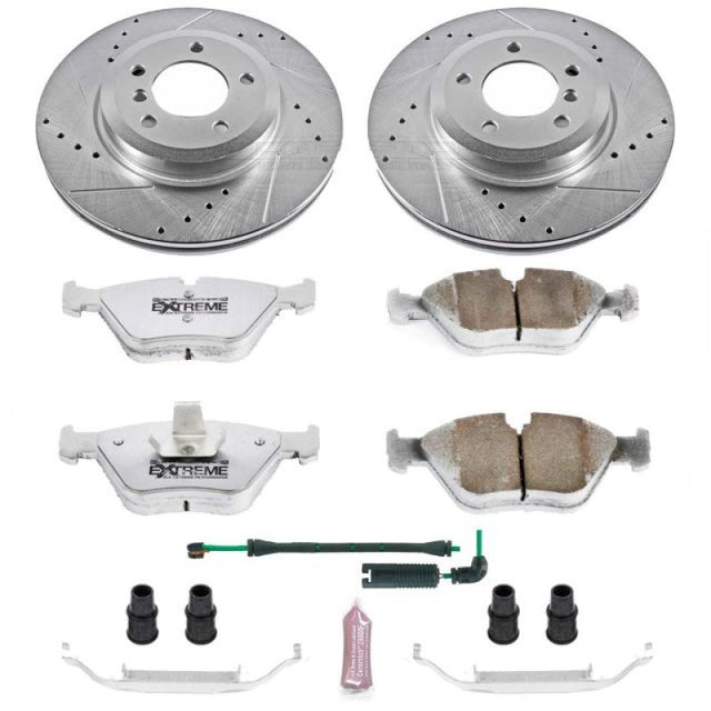 Power Stop 01-06 BMW 330Ci Front Z26 Street Warrior Brake Kit PowerStop Brake Kits - Performance D&S  AXOPROS