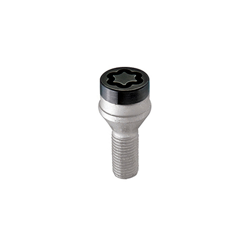 McGard Wheel Lock Bolt Set - 4pk. (Cone Seat) M14X1.25 / 17mm Hex / 27.3mm Shank Length - Black McGard Wheel Bolts  AXOPROS