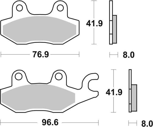 Brembo Powersports Brembo 08-17 Kawasaki EX R Ninja 250cc Sinter Brake Pad - Front Brake Pads - Performance aftermarket performance part