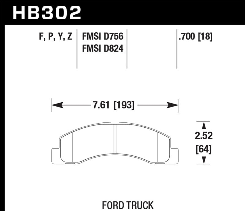 Hawk LTS Street Brake Pads Hawk Performance Brake Pads - OE  AXOPROS