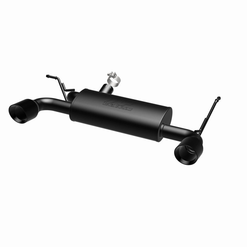 MagnaFlow 07-17 Jeep Wrangler JK 3.8/3.6L Dual Split Rear Exit Black Axle-Back Exhaust - AXOPROS Magnaflow Axle Back  