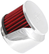 K&N 1.375in Flange ID x 3in OD x 2.5in Height Clamp On Crankcase Vent Filter K&N Engineering Air Filters - Universal Fit  AXOPROS