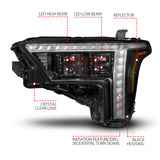 ANZO 22-24 Toyota Tundra (w/Factory LED Refl.) Z-Series Full LED Proj Headlights - Driver Side ONLY ANZO Headlights  AXOPROS