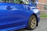 Rally Armor 15-21 Subaru WRX/STI Black UR Mud Flap w/White Logo Rally Armor Mud Flaps  AXOPROS