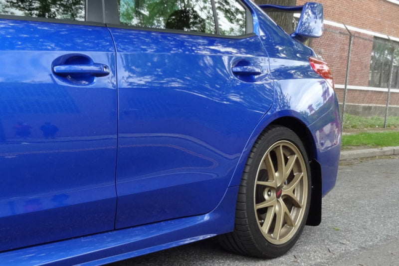 Rally Armor 15-21 Subaru WRX/STI Red UR Mud Flap w/White Logo Rally Armor Mud Flaps  AXOPROS