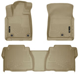 Husky Liners 2012 Toyota Tundra Double/CrewMax Cab WeatherBeater Combo Tan Floor Liners Husky Liners Floor Mats - Rubber  AXOPROS