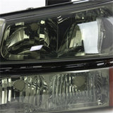 Xtune Chevy Silverado 2500HD 03-06 Crystal Headlights w/ Amber Lights Smoke HD-JH-CSIL03-AM-SM-SET SPYDER Headlights  AXOPROS