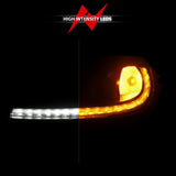 ANZO ANZO 05-13 Chevrolet Corvette Projector Headlights w/switchback & Sequential LED - Black Amber Headlights aftermarket performance part