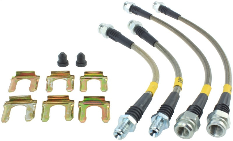 StopTech 91-99 Mitsubishi 3000GT Stainless Steel Rear Brake Lines Stoptech Brake Line Kits  AXOPROS