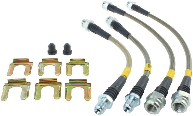 StopTech 91-99 Mitsubishi 3000GT Stainless Steel Rear Brake Lines Stoptech Brake Line Kits  AXOPROS