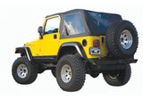 Rampage 1997-2006 Jeep Wrangler(TJ) Excludes LJ Unlimited Frameless Soft Top Kit - Black Diamond Rampage Soft Tops  AXOPROS