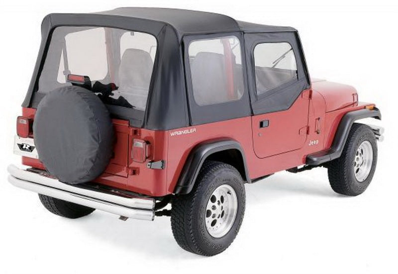 Rampage 1988-1995 Jeep Wrangler(YJ) OEM Replacement Top - Black Denim Rampage Soft Tops  AXOPROS