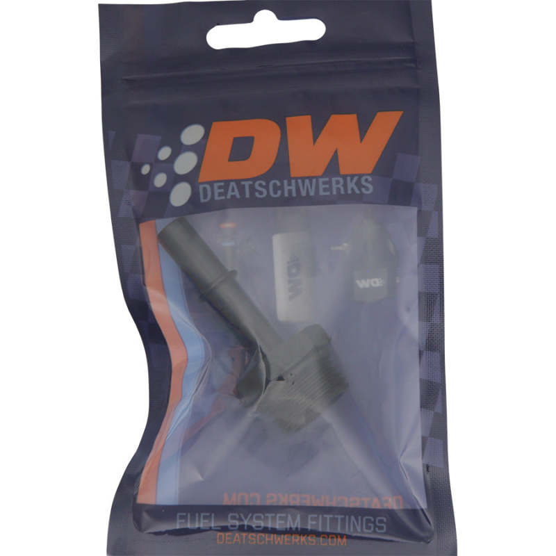 DeatschWerks 10AN ORB Male to 3/8in Male EFI Quick Connect Adapter - Anodized Matte Black DeatschWerks Fuel Components Misc  AXOPROS