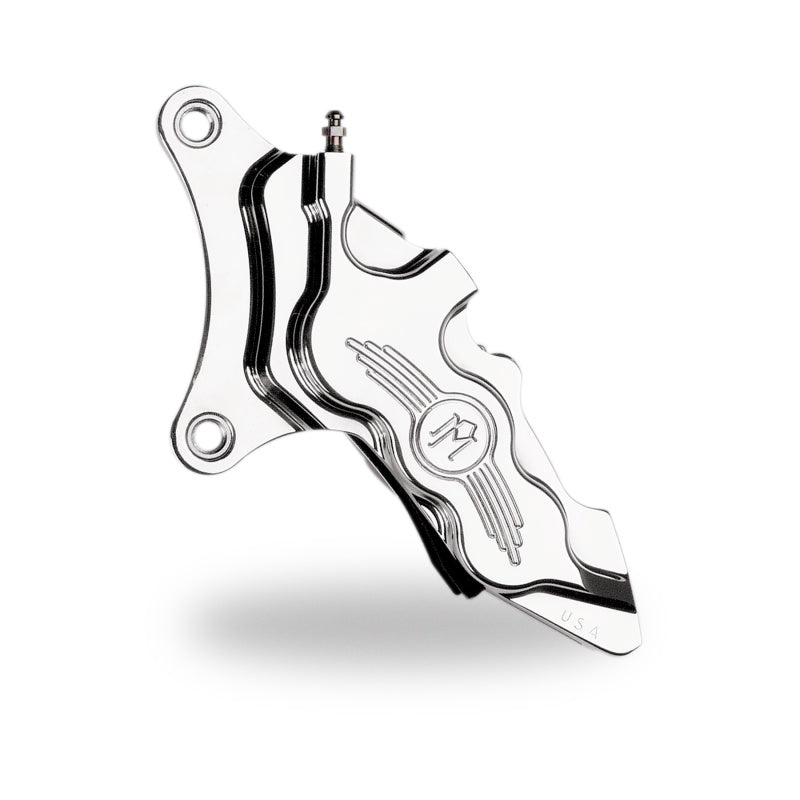 Performance Machine Caliper 112x6B Left - For 11.5in Disc - Chrome Performance Machine Brake Calipers - Perf  AXOPROS