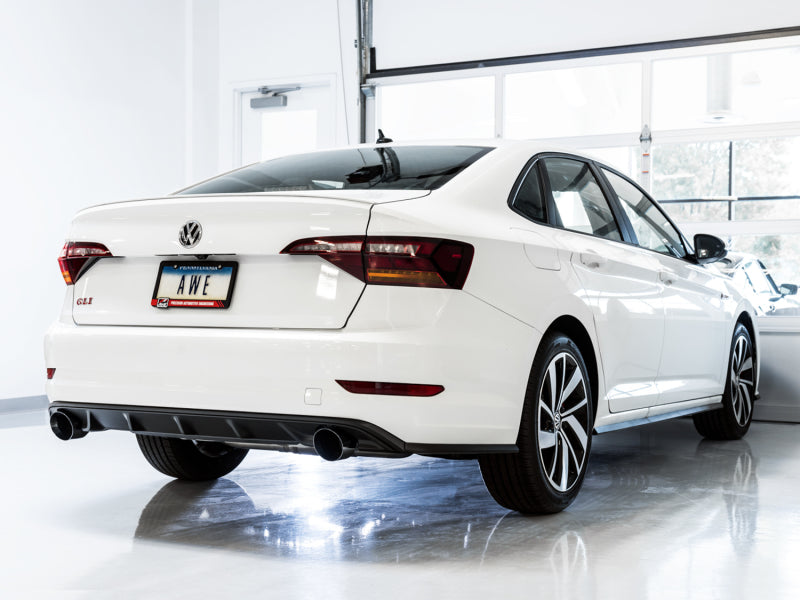 AWE Tuning 18-21 Volkswagen Jetta GLI Mk7 Track Edition Exhaust - Diamond Black Tips (Fits OEM DP) AWE Tuning Catback  AXOPROS