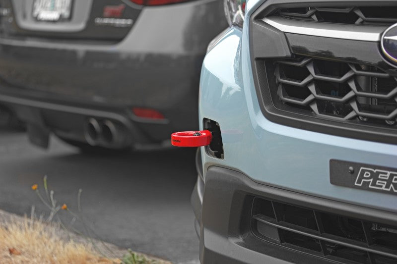PERRIN 22-25 Subaru WRX / 18-23 Crosstrek / 20-25 OBXT / 17-23 Impreza Tow Hook Kit (Front) - Red Perrin Performance Tow Hooks  AXOPROS