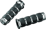 Kuryakyn Premium ISO Grips Without Throttle Boss Dual Cable Chrome Kuryakyn Grips  AXOPROS