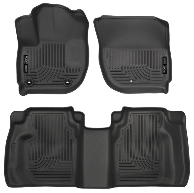 Husky Liners 15 Honda Fit Weatherbeater Black Front and Second Seat Floor Liners Husky Liners Floor Mats - Rubber  AXOPROS