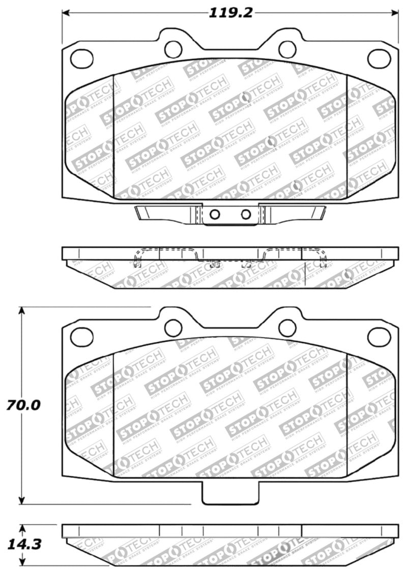 StopTech Performance 06-07 Subaru Impreza WRX/WRX STi Front Brake Pads Stoptech Brake Pads - Performance  AXOPROS