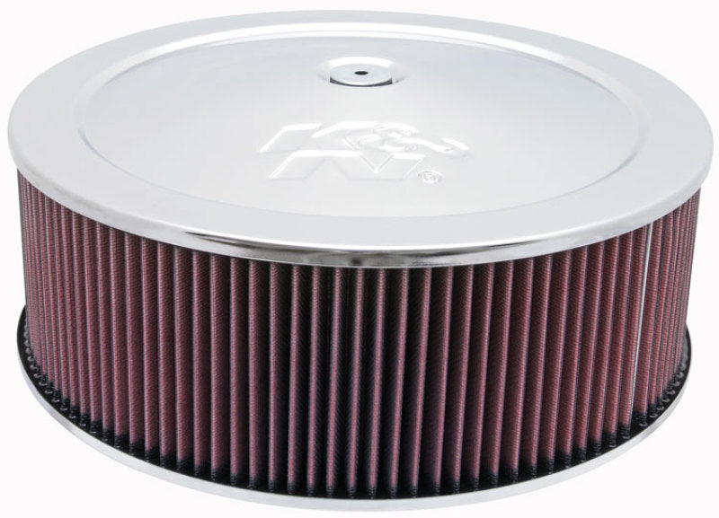 K&N Round Air Filter Assembly 5.25in ID / 5in Height / 5.125in Neck Flange / 1 1/4in Drop Base K&N Engineering Air Filters - Universal Fit  AXOPROS