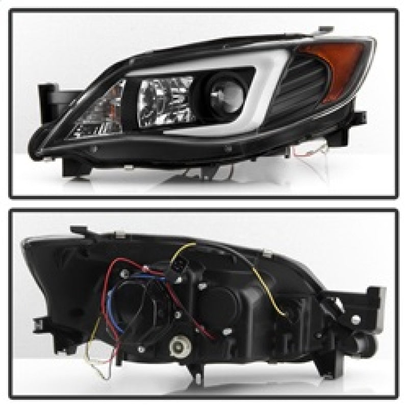 Spyder Subaru WRX 08-09 Projector Headlights - Halogen Model Only - Black PRO-YD-SWRX08-LBDRL-BK SPYDER Headlights  AXOPROS