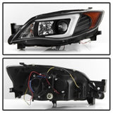 Spyder Subaru WRX 08-09 Projector Headlights - Halogen Model Only - Black PRO-YD-SWRX08-LBDRL-BK SPYDER Headlights  AXOPROS