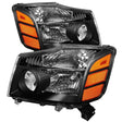 Xtune Nissan Titan 04-14 / Armada 04-07 OEM Amber Head Lights Set Black HD-JH-NTI04-AM-BK SPYDER Headlights  AXOPROS