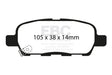 EBC 02 Infiniti G35 3.5 w/o DCS Redstuff Rear Brake Pads EBC Brake Pads - Performance  AXOPROS