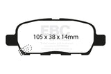 EBC 02 Infiniti G35 3.5 w/o DCS Redstuff Rear Brake Pads EBC Brake Pads - Performance  AXOPROS