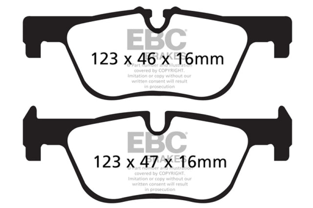 EBC 14+ BMW 228 Coupe 2.0 Turbo ATE calipers Ultimax2 Rear Brake Pads EBC Brake Pads - OE  AXOPROS