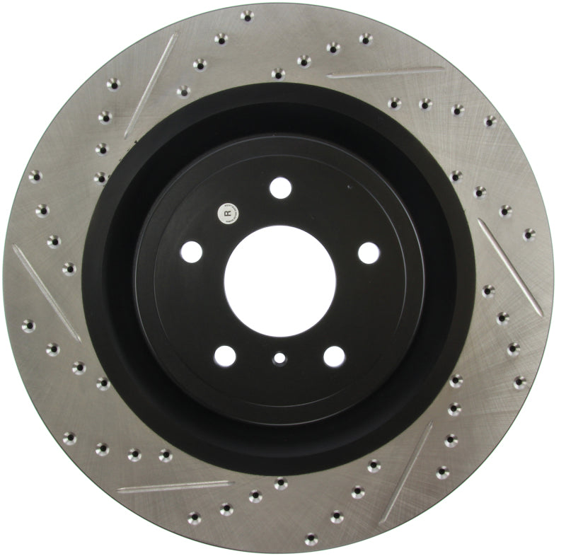 StopTech Infiniti G37 / Nissan 370Z SportStop Slotted & Drilled Front Right Rotor Stoptech Brake Rotors - Slot & Drilled  AXOPROS